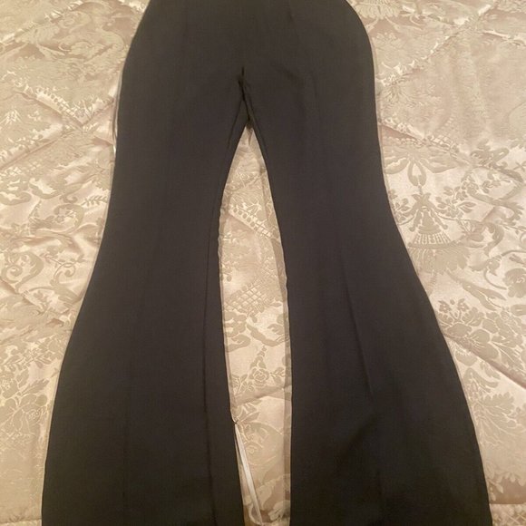 The Dolls House Fashion High Waisted Wide Bottom Trousers Pants Size large nwt - Picture 2 of 7